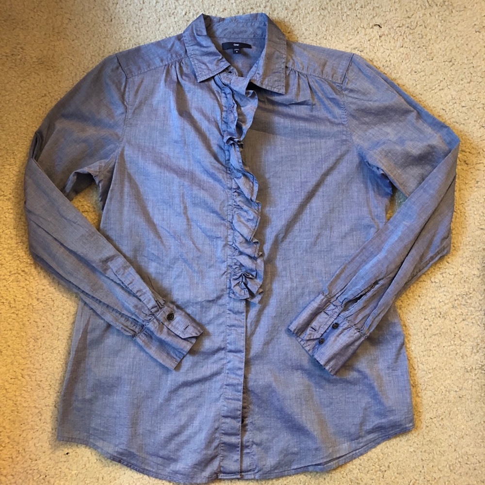 Gap Blouse with Ruffled Front - Picture 2 of 5